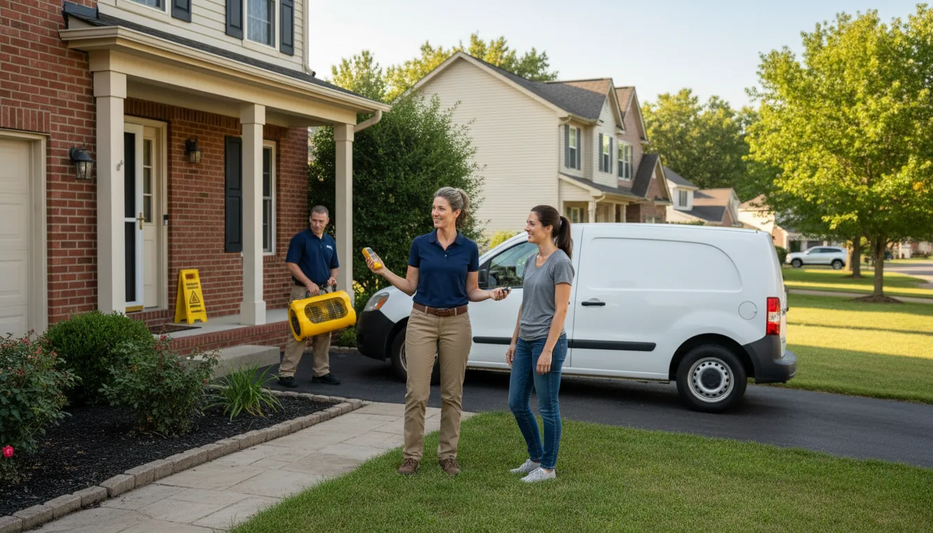 Residential water damage restoration in Mccall Creek, MS